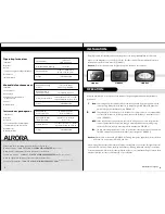 Preview for 2 page of Aurora AS1500CD Operating Instructions Manual