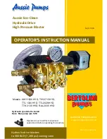 Aussie Pumps Eco-Clean RAL 2035 HYD Operator'S Instruction Manual preview