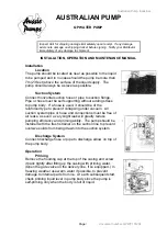 Aussie Pumps QP Installation, Operation And Maintenance Manual preview