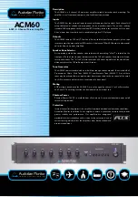 AUSTRALIAN MONITOR ACM60 Specification preview