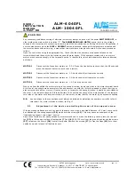 Preview for 27 page of AUTEC ALM-10040FL User & Installation Manual