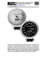 Preview for 1 page of Auto Meter ULTIMATE III Installation Instructions Manual