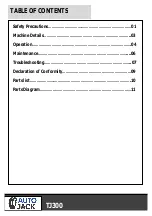 Preview for 2 page of Autojack TJ300 Safety And Operating Manual