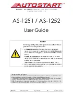 Preview for 1 page of Autostart AS-1251 User Manual