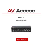 Preview for 1 page of AV Access 4KMX42 User Manual