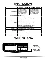 Preview for 2 page of AVA WEIGH 334PC32NSF User Manual