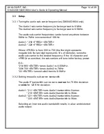 Preview for 17 page of Avalon RF DX404 User'S Manual & Operating Manual