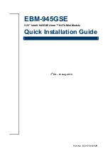 Avalue Technology EBM-945GSE Quick Installation Manual preview