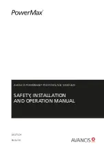 Preview for 1 page of AVANCIS POWERMAX Safety, Installation, And Operation Manual