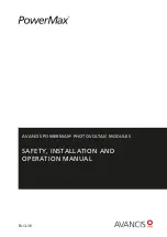 Preview for 9 page of AVANCIS POWERMAX Safety, Installation, And Operation Manual