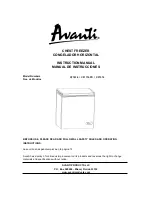 Avanti CF1016 Instruction Manual preview