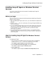 Preview for 57 page of Avaya IP Agent Installation And User Manual