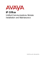 Avaya UC Installation And Maintenance Manual preview