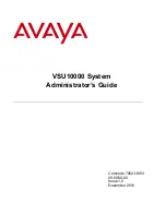 Avaya VSU 10000 Administrator'S Manual preview