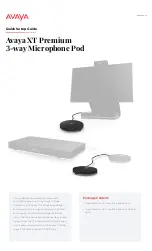 Avaya XT Premium 3-way Microphone Pod Quick Setup Manual preview