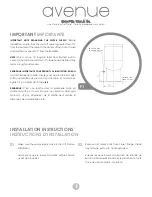 Preview for 3 page of Avenue Grant TL-1261A-WL Manual