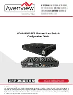 Preview for 1 page of Avenview HDM-C6IP4K-SET Configuration Manual