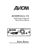 Aviom AVIOM16/O-Y1 User Manual preview