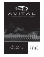 Preview for 26 page of Avital 4118L Owner'S Manual