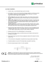 Preview for 2 page of Avsl primalux LED-NCF Series User Manual