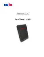 AWID uAxcess XJ-1023 User Manual preview