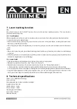 Preview for 9 page of Axio MET AX-904 Manual