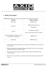 Preview for 2 page of AXIOMET AX-190A Instruction Manual