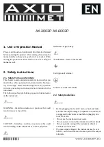 Preview for 1 page of AXIOMET AX-3003P Manual