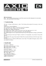 Preview for 8 page of AXIOMET AX-DL100 Manual