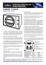 Preview for 1 page of AXTON AXB25 Operating Instructions