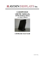 Aydin Displays CAMBRIDGE CFP19 Series User Manual preview