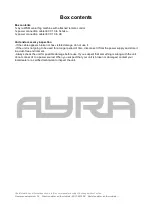 Preview for 8 page of Ayra 9000-0021-6270 User Manual