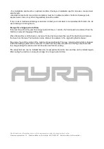 Preview for 11 page of Ayra 9000-0021-6270 User Manual