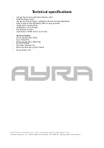 Preview for 13 page of Ayra 9000-0021-6270 User Manual