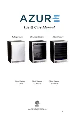 Azure A224BEV-S Use & Care Manual preview