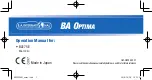 B.A. International BA Optima Operation Manual preview