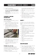 Preview for 19 page of B+BTec Diamond 3 250RS Series Operating Manual