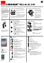 B.E.G. LUXOMAT PD2-M-2C-24V Installation And Operating Instruction preview