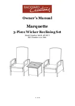 Backyard Creations Marquette MAR-3PC-SET Owner'S Manual preview