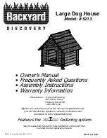 Preview for 1 page of Backyard Discovery 5213 Owner'S Manual
