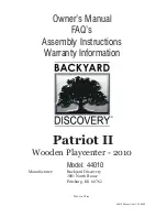 Backyard Discovery Patriot II Owner'S Manual preview