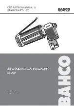 Preview for 1 page of Bahco H9-220 Operating Manual / Spare Parts List