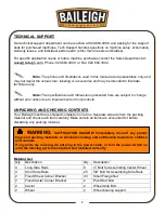 Preview for 9 page of Baileigh Industrial 1021650 Operator'S Manual