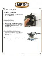 Preview for 11 page of Baileigh Industrial 1021650 Operator'S Manual