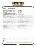 Preview for 10 page of Baileigh Industrial B8085 Operator'S Manual