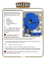 Preview for 33 page of Baileigh Industrial B8085 Operator'S Manual