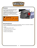 Preview for 19 page of Baileigh Industrial WL-1218VS Operator'S Manual