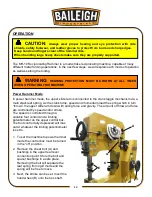 Preview for 14 page of Baileigh B8935 Operator'S Manual