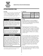 Preview for 4 page of Bakers Pride GP-52 Double Operation Manual