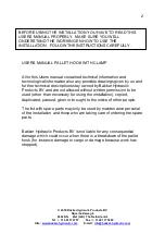 Preview for 2 page of Bakker Hydraulic Products PT 12 User Manual